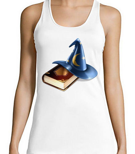 Musculosa Libro Book Magia Sombrero