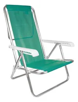 Comprar Reposera Sillón Playa Camping 8 Pos. Aluminio Sannet Mor Color Verde