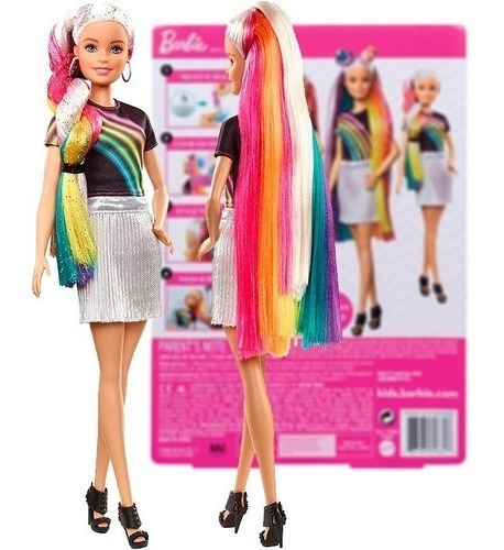 Imagen 2 de 8 de Barbie Peinado De Arcoíris Brillante Muñeca Barbie Original