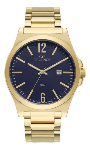 Relógio Technos Dourado Masculino Steel 2115mzm/1a