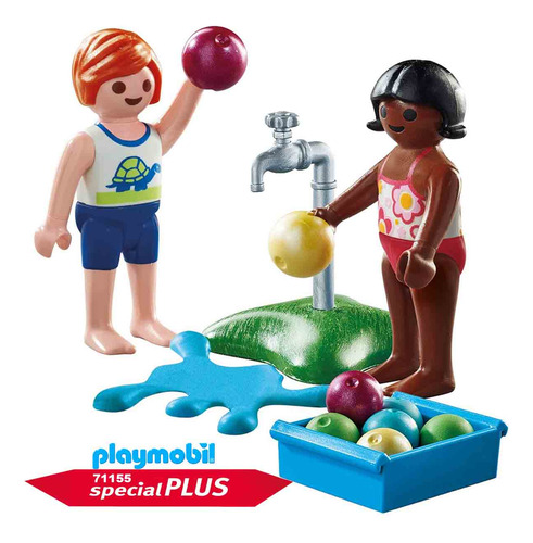 Playmobil Bonecos Crianças Com Balões De Água - Sunny 71166