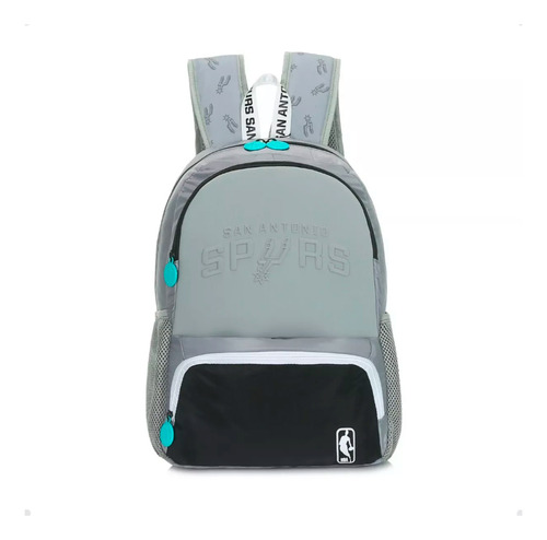 Mochila Nba Nba Unisex 0046 Dash Color Gris Diseño De La Tela Estampado