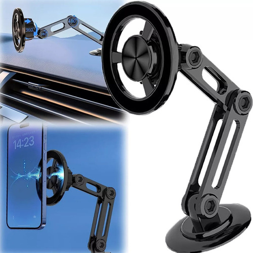 Soporte Magnético Teléfono De Metal Para Automóvil 360 °