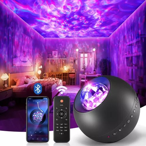  ONEFIRE - Proyector de galaxia, proyector de luz nocturna de  ruido blanco para dormitorio, proyector de techo de música Bluetooth, luces  de habitación, temporizador remoto de luz de galaxia, proyector 
