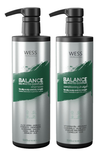 Kit Wess Balance Shampoo 500ml + Condicionador 500ml