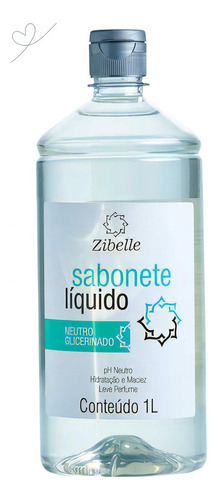 Sabonete Líquido Neutro Glicerinado 1l Zibelle Ph Neutro