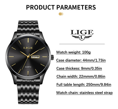 Reloj De Hombre Sencillo De Acero Resistente Al Agua