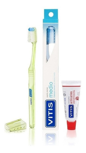 Vitis Cepillo Dental Medio + Mini Pasta 15g