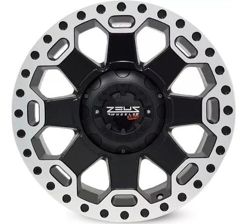 Jogo De Rodas Ford F-250 Off Road 17x9 8x170 Cor Black Diamante