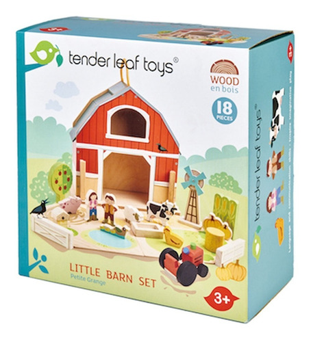 Imagen 1 de 8 de Juguete Granja Pequeña Tender Leaf Toys 18pcs De Madera Febo