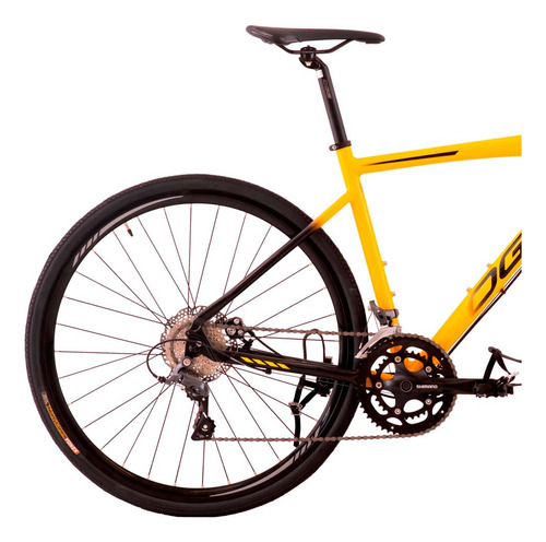 Bicicleta Oggi Speed Velloce 48 S - Amarelo/preto/cinza 2024