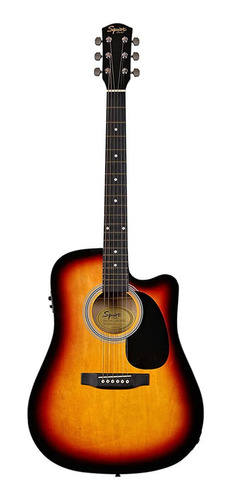 Fender Fa-125ce Dreadnought Guitarra Acústica, Sunburst