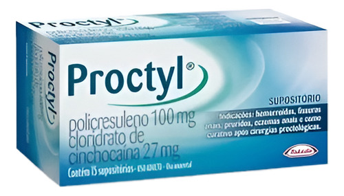 Proctyl Supositórios Para Hemorroida Com 15 Unidades