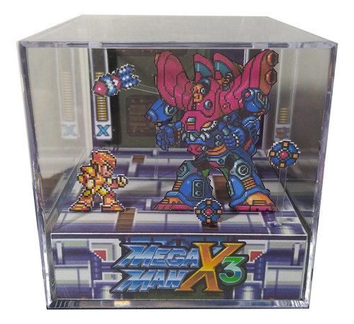 Cubo Diorama Megaman X3 Golden Armor Vs Sigma