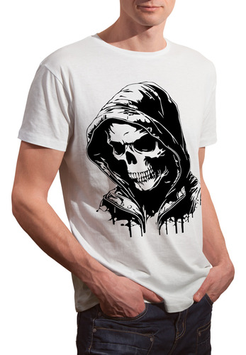 Polera Algodón Calavera #1 Diseño Grande 