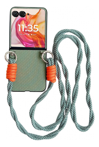 Compatible Funda Con Cordón Texturizado For Motorola Razr 50 For Moto