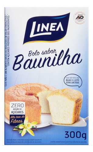 Mistura para Bolo Baunilha Diet Zero Lactose Linea Sucralose Caixa 300g