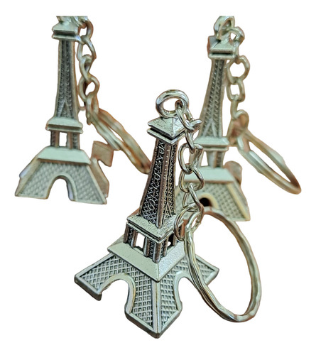 Llavero Torre Eiffel Souvenir Cumpleaños Boda Plata X50