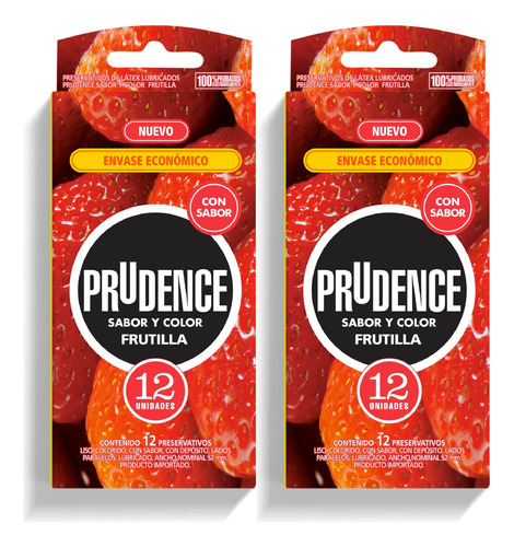 Preservativo Sabor Y Olor Frutilla, 2 Cajas (24 Condones)