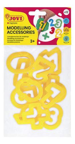 Moldes de massa francesa Jovi Plasticine, números, 12 peças, cor