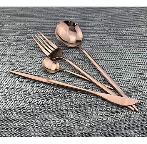 Gugrida Juego De Cubiertos De 24 Piezas, Utensilios Reutiliz