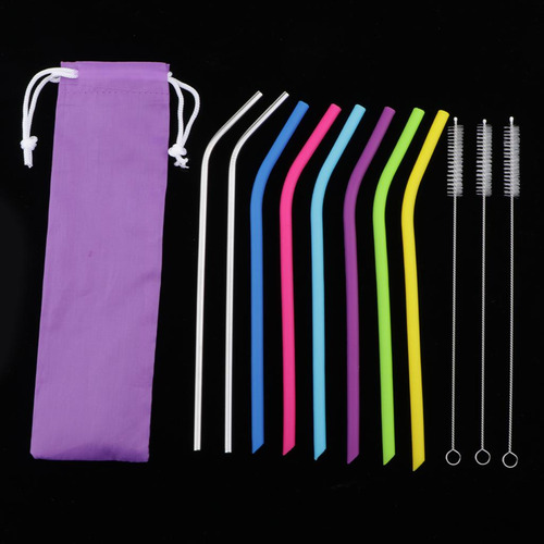 Reutilizables 6pcs Silicona 2pcs Acero Inoxidable 3pcs