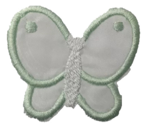 Parche Aplique Aplicacion Bordado Mariposa Bb Vd Agua 6cm.x2