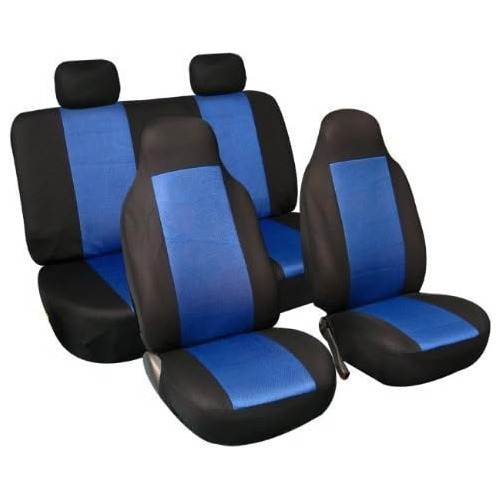 Juego Completo De Fundas De Asiento De Malla 3d Azul, A...