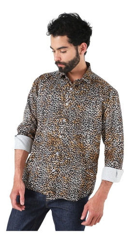 Camisa Los Caballeros Manga Larga Animal Print