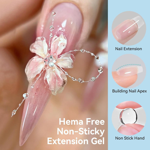 Born Pretty Gel Constructor Para Uñas, Sin Hema, Transparent