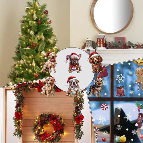 Del Árbol De Navidad Del Perro Ornamento Acrílico Del Árbol
