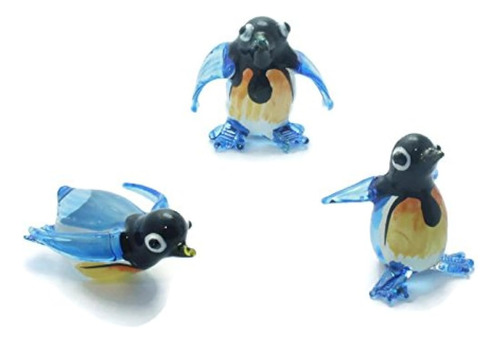Changthai Design Tiny 1  Long Blue 3 Pieces Set Penguin Figu