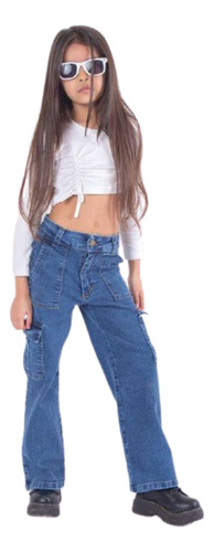 Pantalón Jeans Elastizado Premium Niña Escolar Talle 4 Al 16