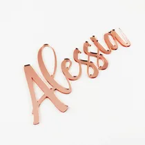 Comprar Cake Topper Personalizado Nombre Rosa Rose Gold \u002F Solo Nombre