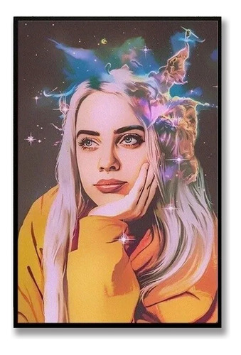 Poster Billie Ellish 60x90cm Opcion De Enmarcado C/adicional