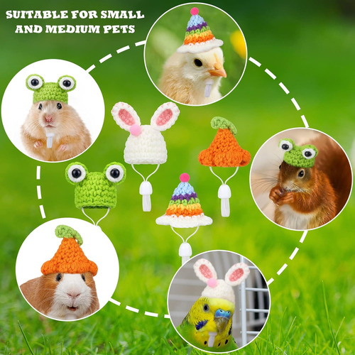 Gorro De Hámster De 4 Piezas Para Animales Pequeños Con Corr