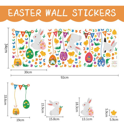 Pegatinas Decorativas Para Ventanas Con Huevos Pintados A Ma