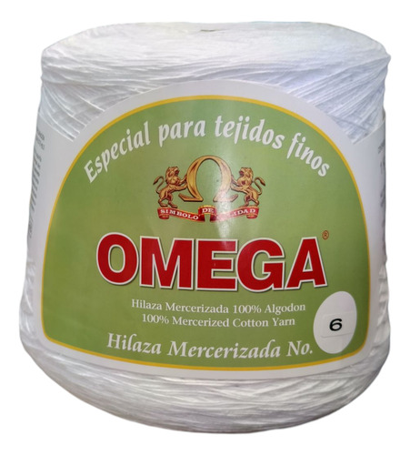 Hilo Omega Crochet #6 Kilo Blanco
