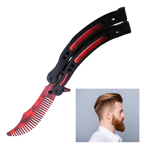 Peine Plegable De Acero Inoxidable Con Forma De Mariposa Par