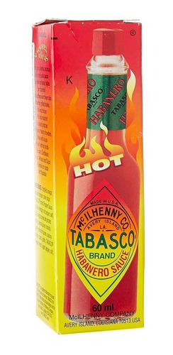 Salsa Tabasco Habanero X 60 Ml, Ají - g a $408