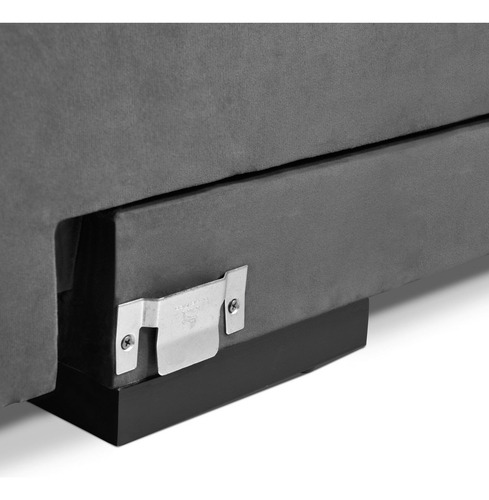 Sofá Cama Retrátil E Reclinável 4 Lugares 240cm Em Wt Cor Cinza