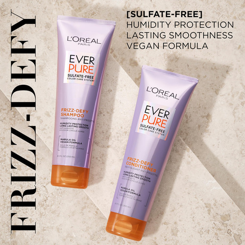 Shampoo Loréal Paris Everpure Frizz Defy Sem Sulfato 250ml