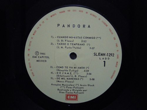 Pandora Lp Pandora Como Te Va Mi Amor (Usado)