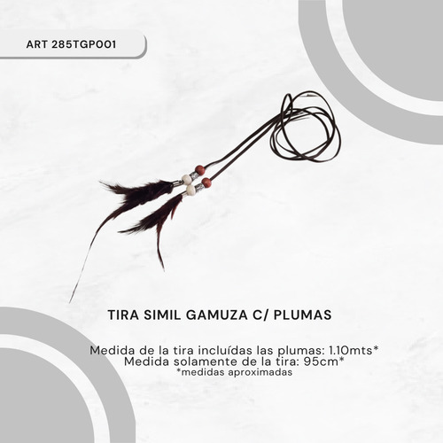 Tira Accesorio Simil Gamuza Con Plumas X 2 Uni Art.285tgp001 Chocolate