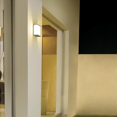 Lampara De Exterior Sobreponer Muro Decorativa 8.5 W Color Negro Tecnolite 20H1175MVS