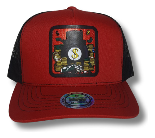 Gorra Bussiness Ball 8 Roja/negro Trucker Ajustable