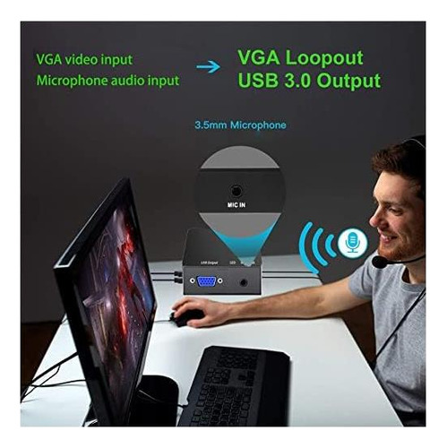 Tarjeta De Captura Vga, Dispositivo De Captura Vga A Usb Wit