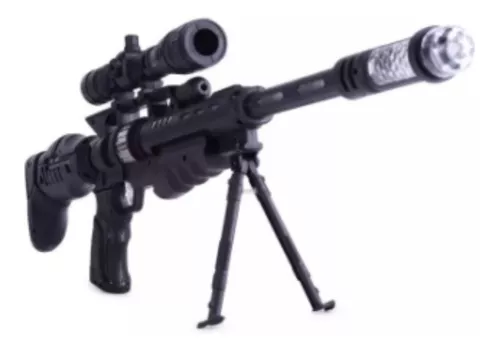 Rifle De Precisão Sniper De Brinquedo Arma Mira A Lazer Nerf