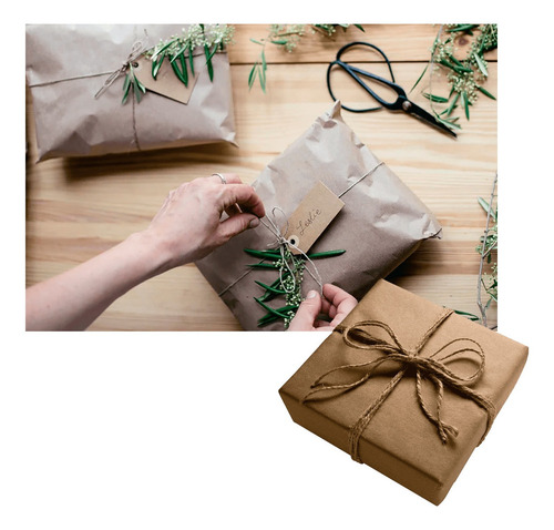 Kit 3 Papel Kraft Bobina 60cm X 450 M Gramatura Resistente