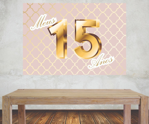 Imagem 4 de 7 de Kit Festa Painel + Displays Aniversário Menina Meus 15 Anos